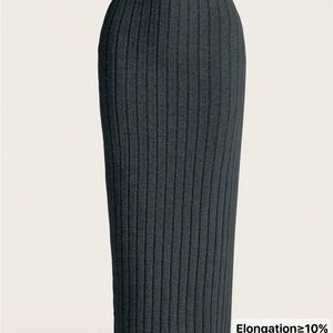 SHEIN Charcoal Ribbed Pencil Skirt